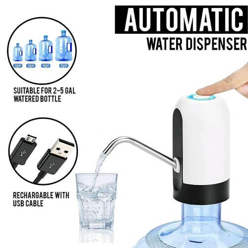 Automatic Water Dispenser Rechargeable With USB Charging port